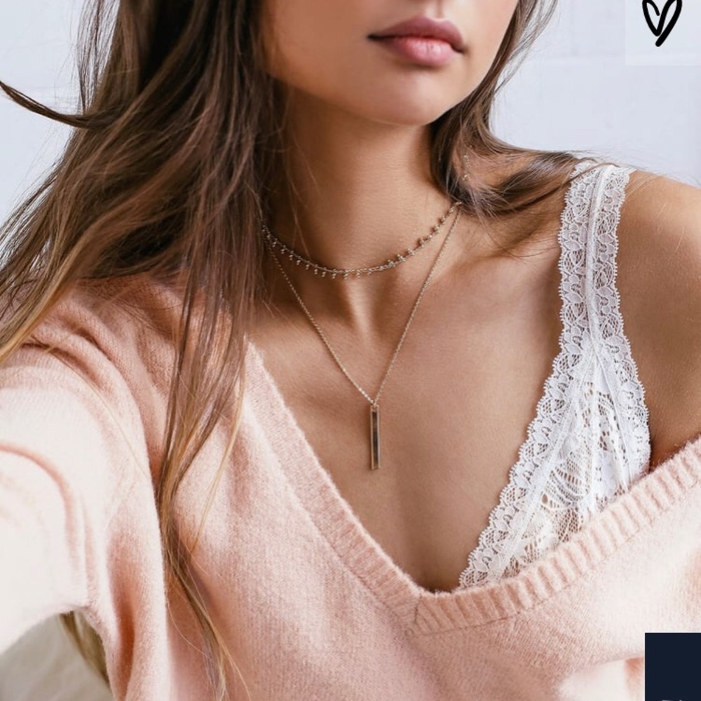 Lulus Layered Choker Necklace INFATUATION GOLD